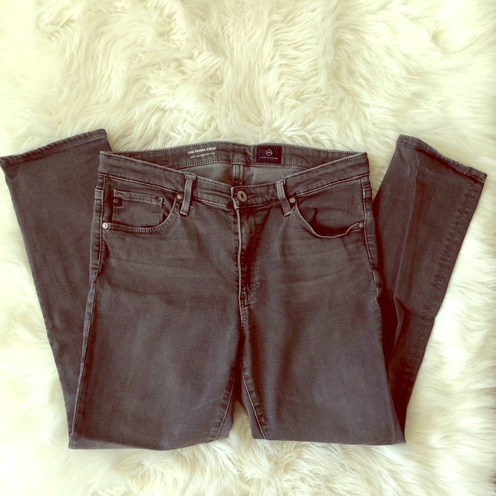 AG midrise cigarette crop (Prima Crop) in grey